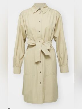 Weekend MaxMara Beige Tie-Waist Shirt Mini Dress